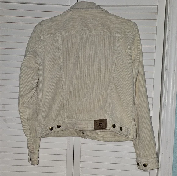 Lauren Jeans Co Ralph Lauren Short Cream Colored Corduroy Women's Size Medium - Picture 6 of 7